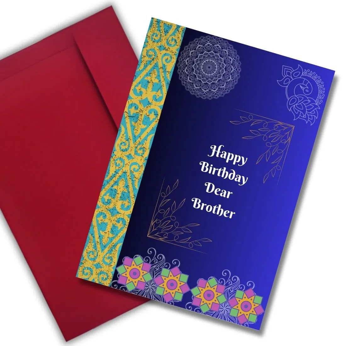 AanyaCentric Brother Birthday Printed Greeting Card Customized Printed Card Gifts For Brother Bro Gift Cards