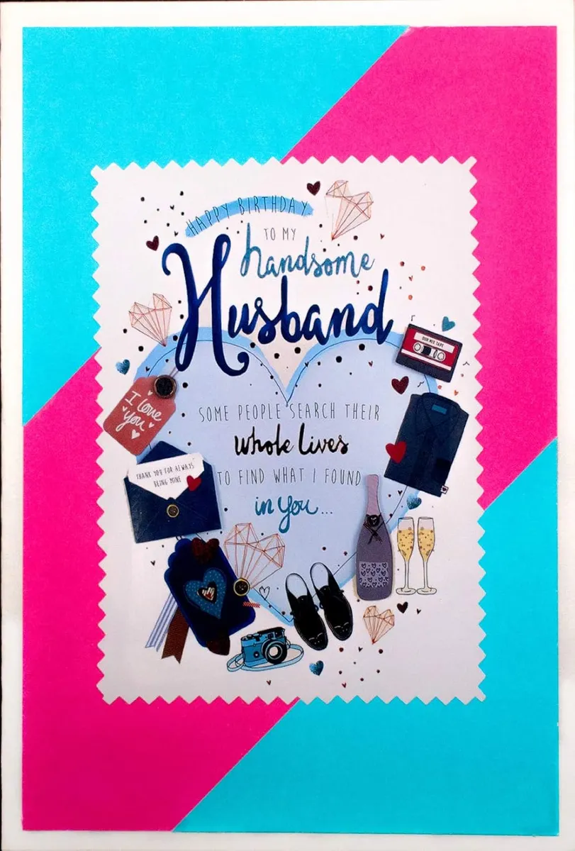 AanyaCentric 5.8x8.3inch Birthday Gift For Husband Handmade Greeting Card with Envelope For Men Boys