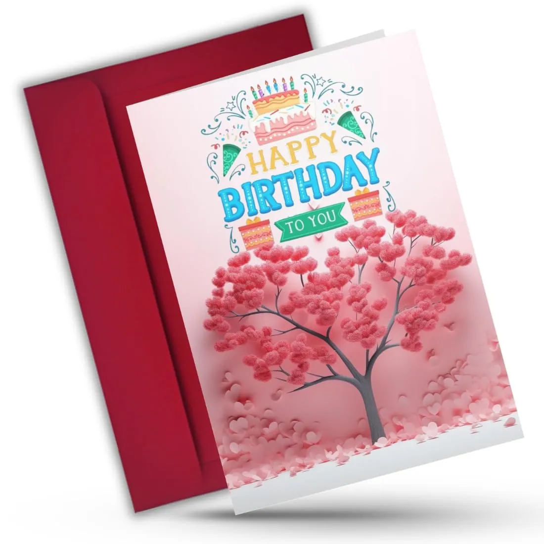 AanyaCentric Birthday Printed Greeting Card 5.8x8.3 inches with Envelope for Loved Ones Happy Birthday Card for Family Friends