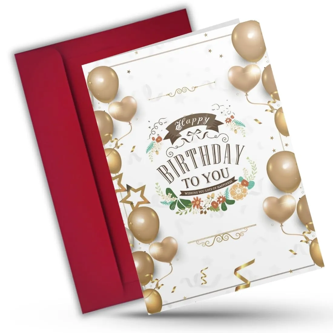 AanyaCentric Birthday Printed Greeting Card 5.8x8.3 inch with Envelope for Loved Ones Happy Birthday Card for Friends Family