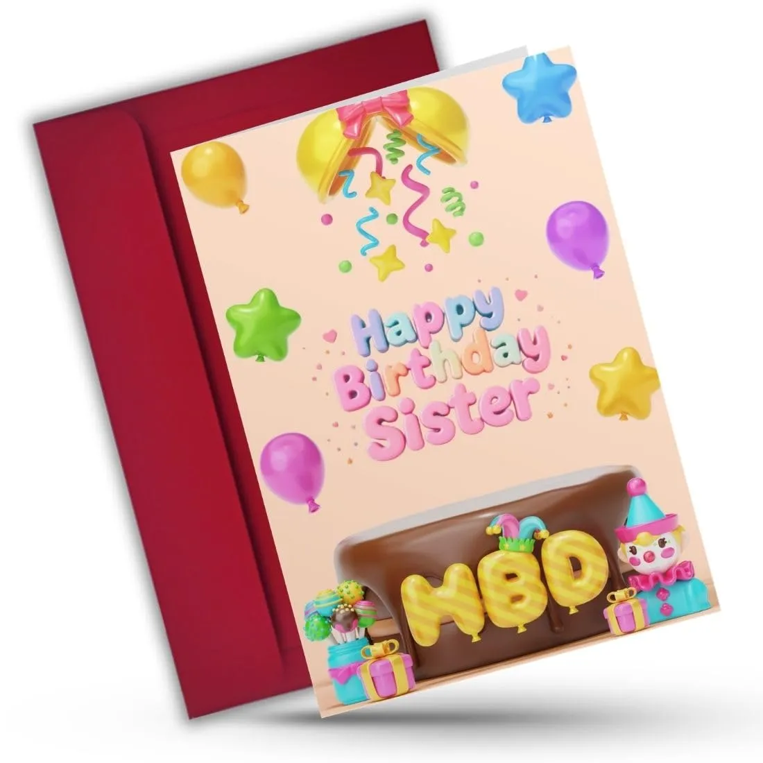 AanyaCentric Birthday Greeting Card for Sister & Envelope, Didi Birthday Card | 5.8x8.3 inch