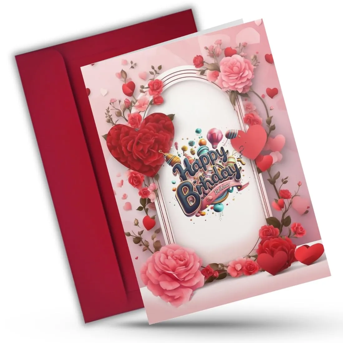 AanyaCentric Birthday Printed Greeting Card 5.8x8.3 inch with Envelope for Loved Ones Happy Birthday Card for Friend Family