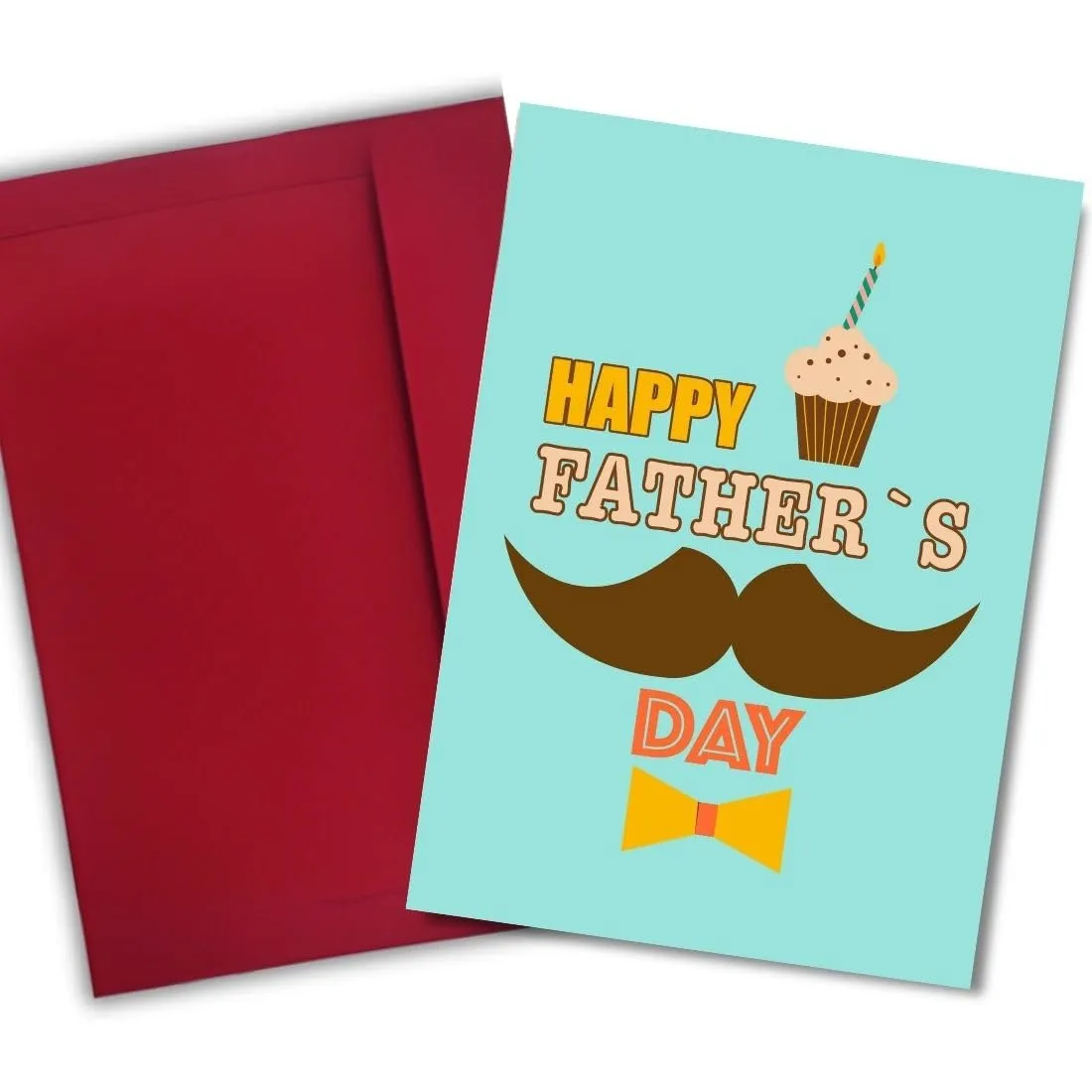 AanyaCentric Fathers Day Card for Papa 5.8x8.3inch | Printed Greeting Card with Envelope | Happy Fathers Day Card for Father from Children