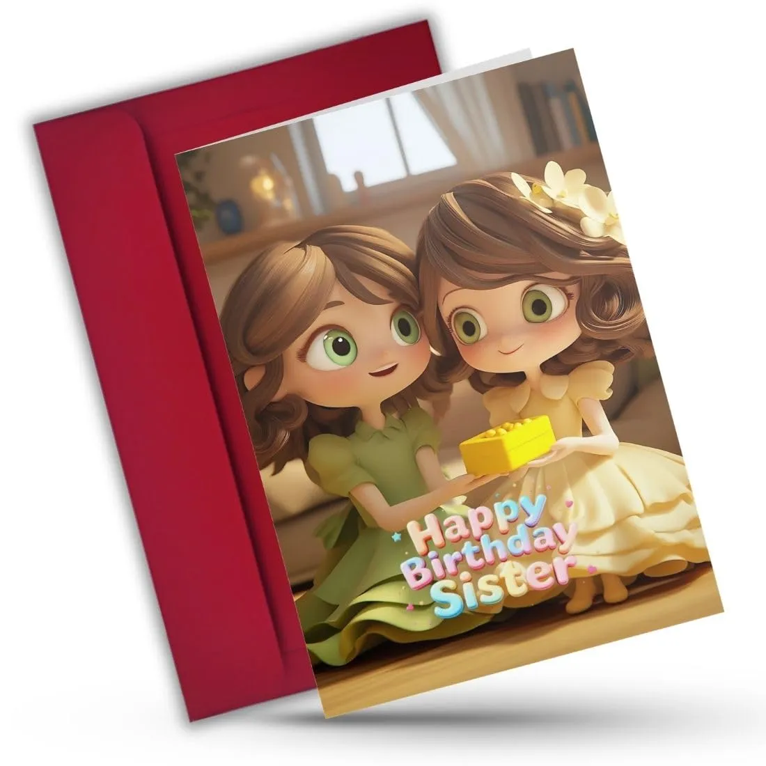 AanyaCentric Birthday Greeting Card for Sister with Envelope | Didi Birthday Card | 5.8x8.3 inch