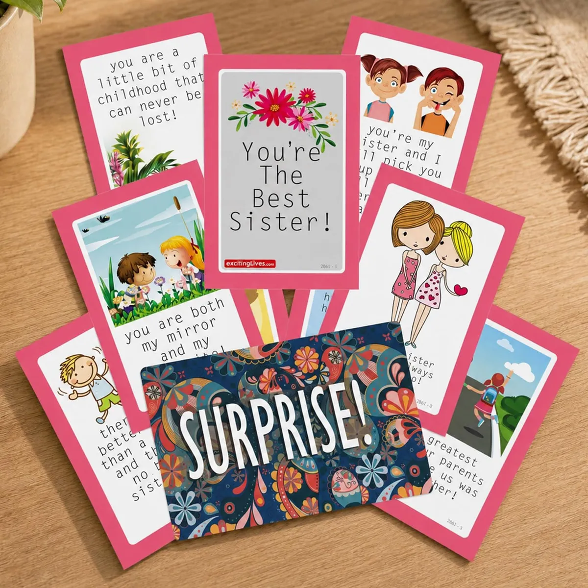 Raksha Bandhan Greeting Card Set for Sister – Premium Wishes Cards with Envelope, Emotional Rakhi Gift for Behen, Sister Appreciation & Keepsake Gift