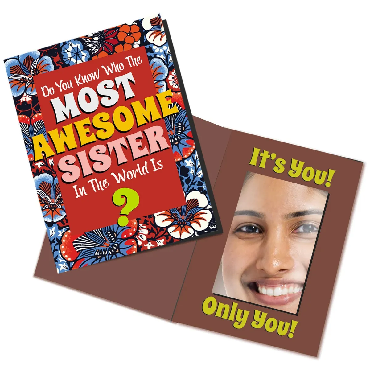 exciting Lives Most Awesome Sister Mirror Card - Gift for Rakshabandhan, Rakhi, Raksha Bandhan, Birthday, Anniversary, Gift for Sister, Sis, Behan, Sister-in-law, Sibling, Rakhi Gifts, Greeting Card