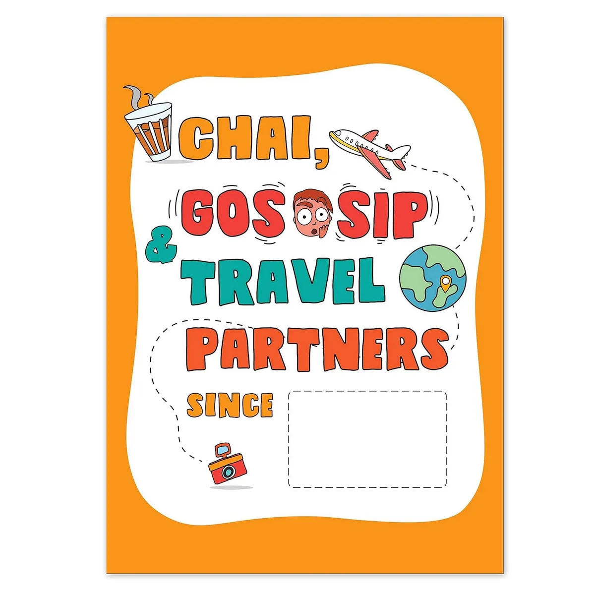 Oye Happy - Friendship Tracker Greeting Card - Travel Partners for Friends to Gift on Birthday