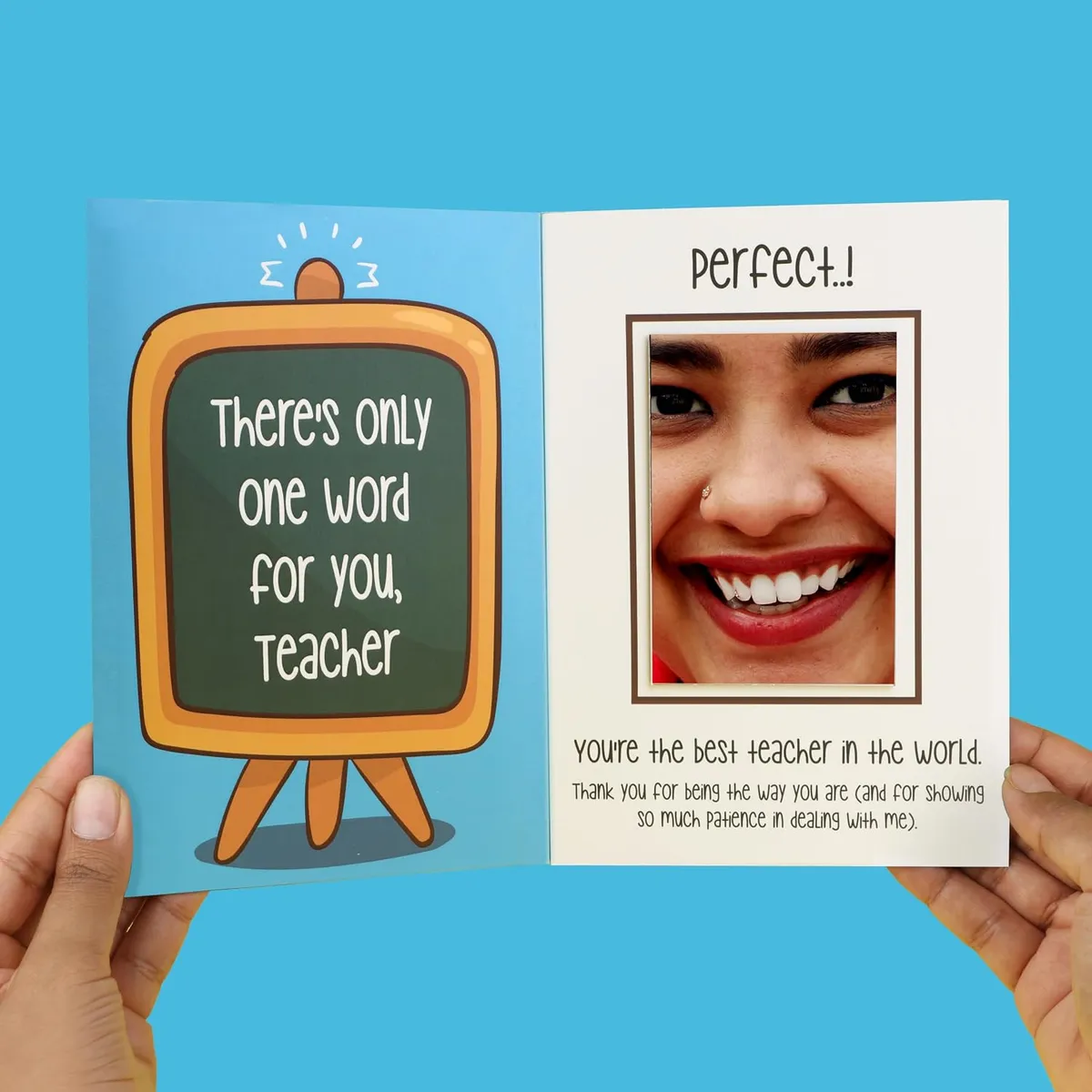 Oye Happy - Teacher’s Day Mirror Greeting Card | Unique Reflective Thank You Card for Teachers, Mentors & Educators | Appreciation Mirror Card for Teacher’s Day