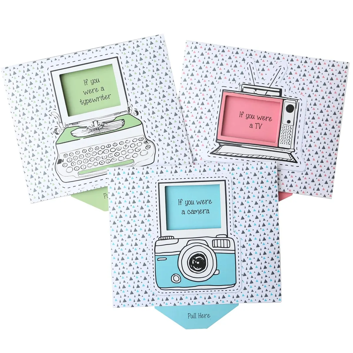 Oye Happy - Quirky Pull Cards - 3 Funny Greeting Cards for Boyfriend/Girlfriend/Wife/Husband to Gift on Birthday/Anniversary