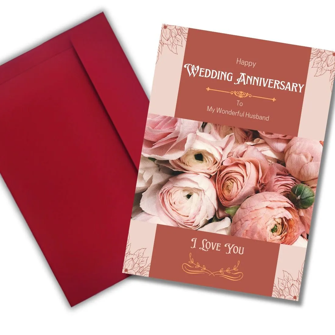 AanyaCentric 5.8x8.3inches A5 Size Anniversary Gift For Husband Hubby - Printed Card For Anniversary Personalized Gift Best Anniversary Gift For Men Special Unique Greeting Cards