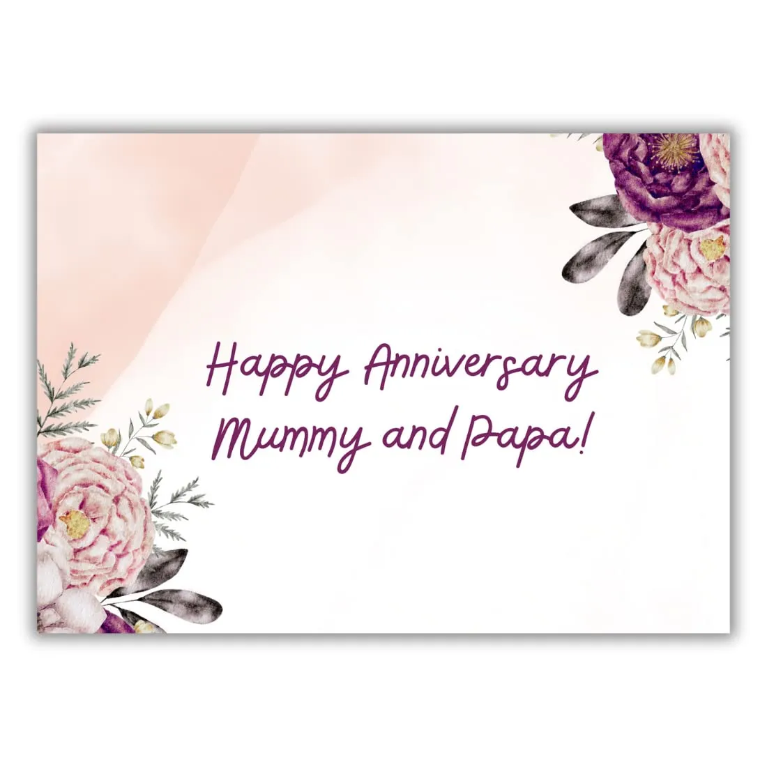 AanyaCentric Anniversary Gift For Parents - Printed A5 Size Greeting Card for your Mom Dad - Best Anniversary Gift For Maa Papa - Prewritten Message