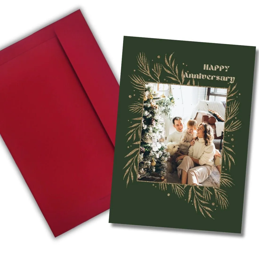 AanyaCentric 5.8x8.3inch A5 Size Exclusive Photo Printed Anniversary Greeting Card Customized - Celebrate Love in Personalized Style