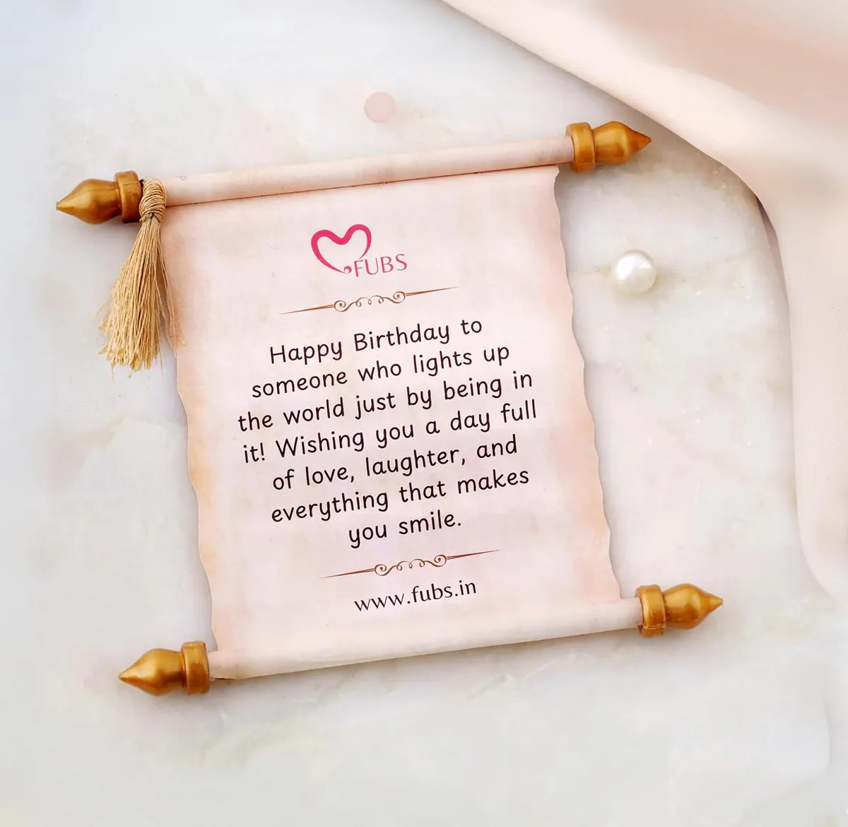 FUBS Shahi Sandesh Patra Scroll Card | Choose 1 of 6 Designs | Greeting Card Gift for Birthday, Rakhi & Special Occasions
