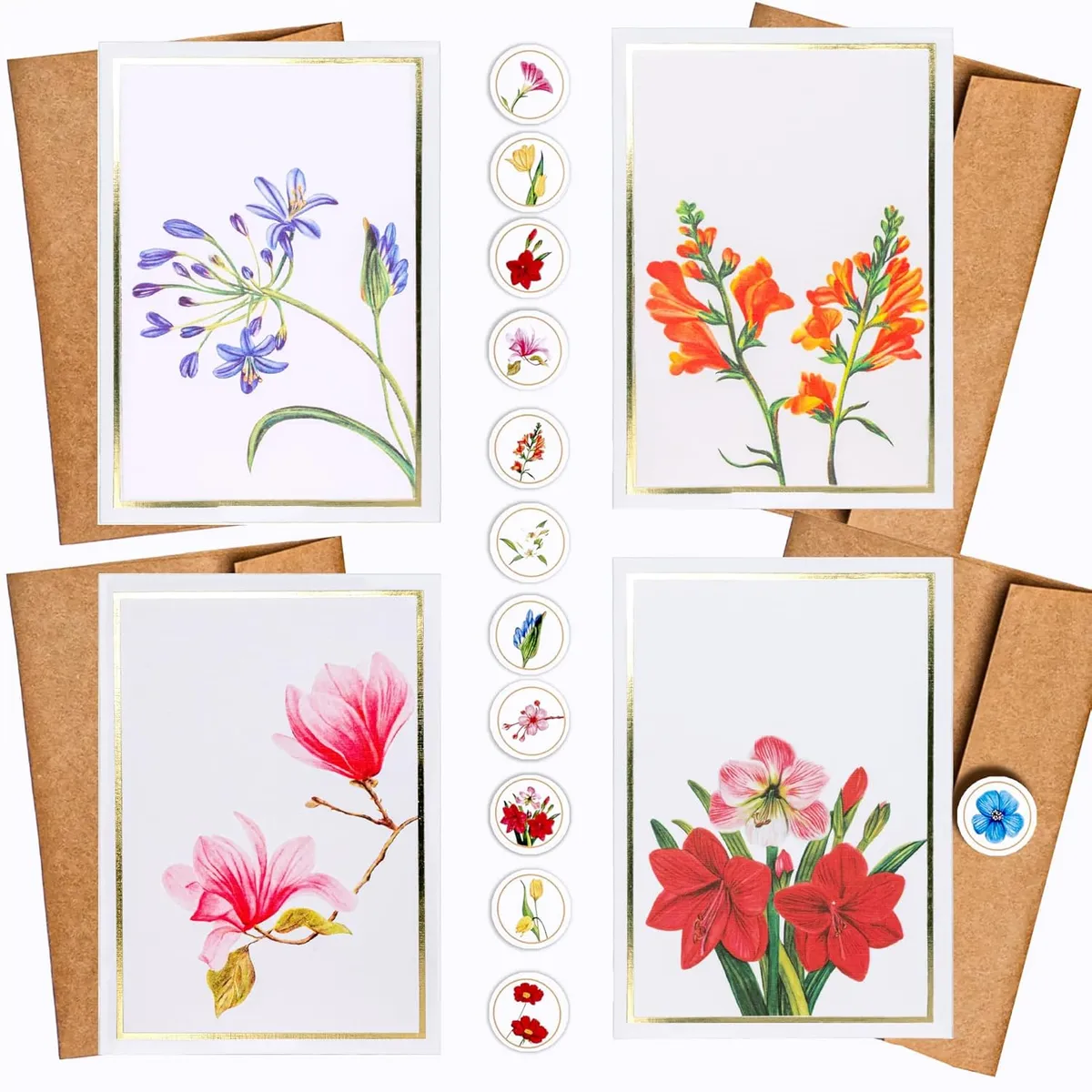 The Good Part Greeting Cards | Floral Collection | Set of 4 | Floral Set B