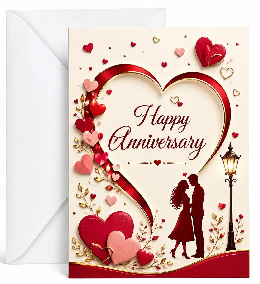 romantic happy marriage anniversary greeting card for husband wife partner (couple 02)