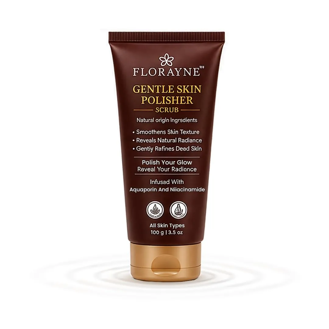 Gentle Skin Polisher Scrub 100g | Face Exfoliating Scrub with Aquaporin & Niacinamide | Removes Dead Skin Cells | Smoothens Skin Texture | Sulfate & Paraben Free | For All Skin Types