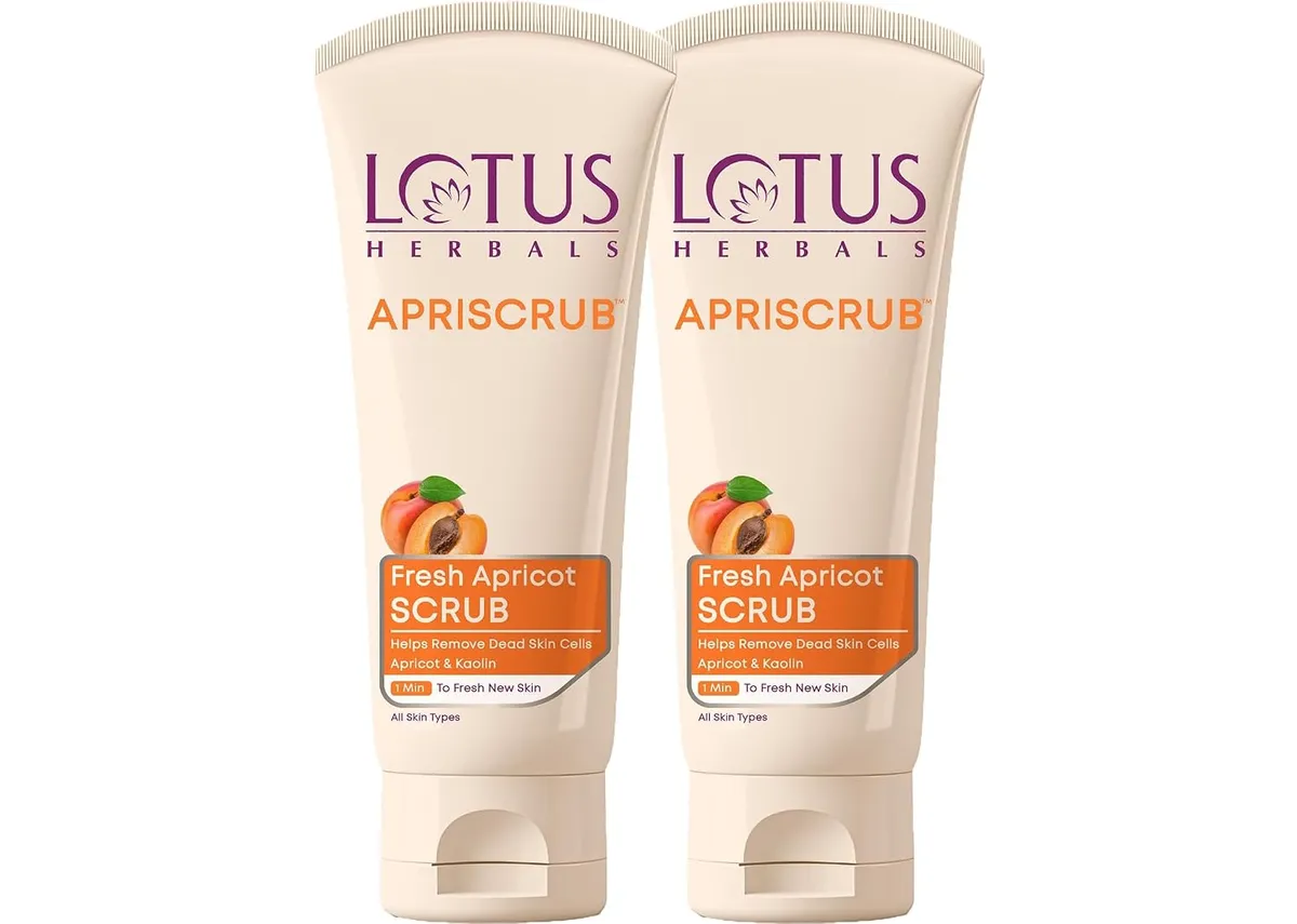 Lotus Herbals Lotus Apriscrub Fresh Apricot Scrub Pack Of 2 Scrub (360 G)
