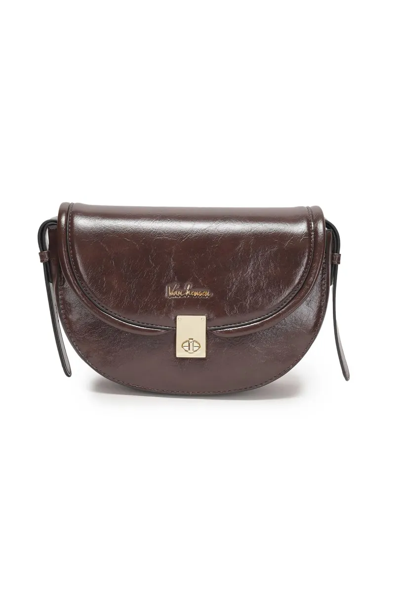 Women Dark Brown Solid Casual Sling Bag
