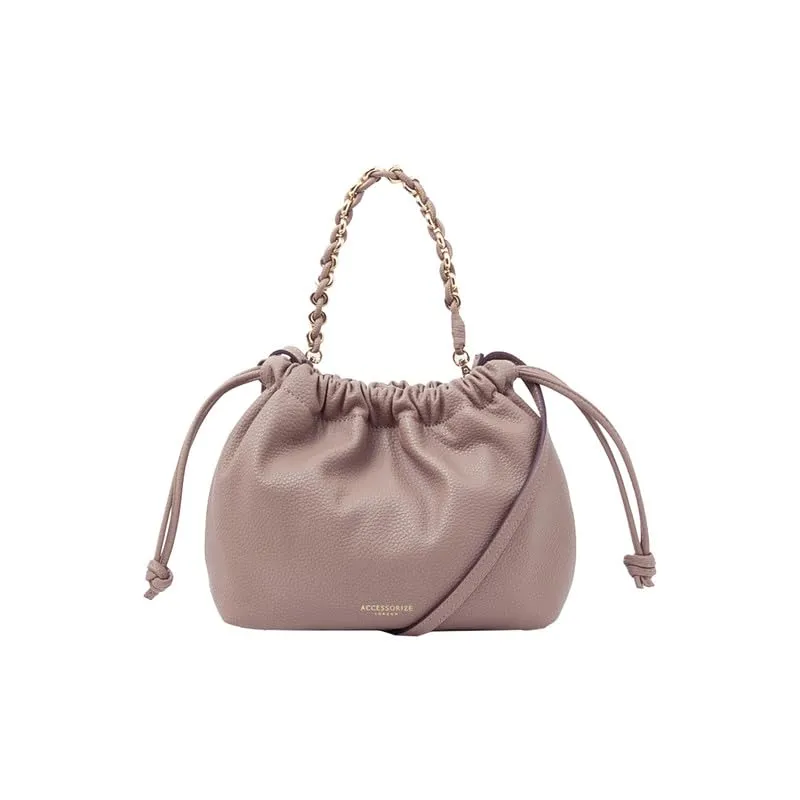 Accessorize London Women's Drawstring Sling Bag | Trendy Pink Color Sling Bag for Women - Stylish, Chic, and Versatile Accessory for Everyday Fashion Statements