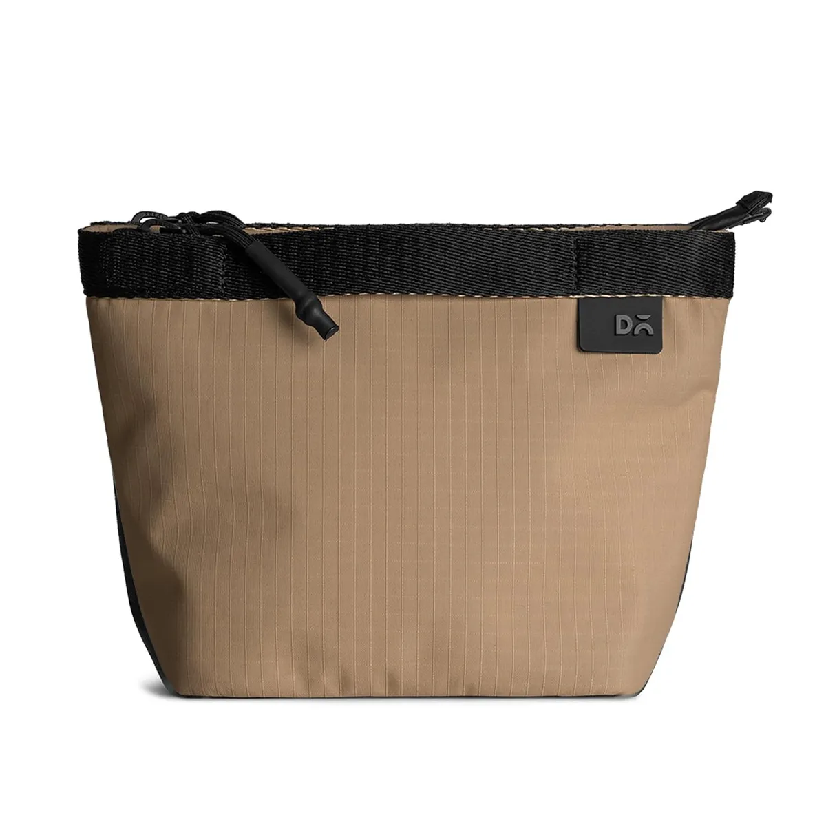 DailyObjects Small Pivot Carry All Pouch for Men and Women |Zippered Compartment|Organiser |Lightweight|Water Repellent|Portable| Recycled Nylon| Concealed Handles| For Daily Use/Travel (Beige)