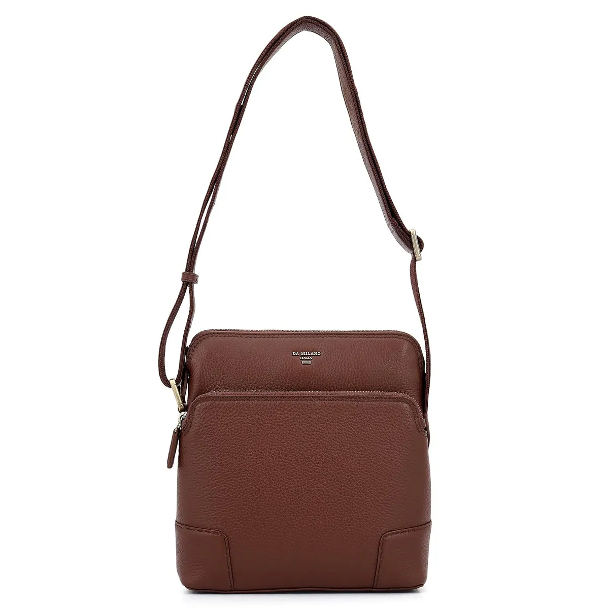Da Milano Leather Sling Bag for Men | Crossbody Men Bag for Travel - Espresso Brown