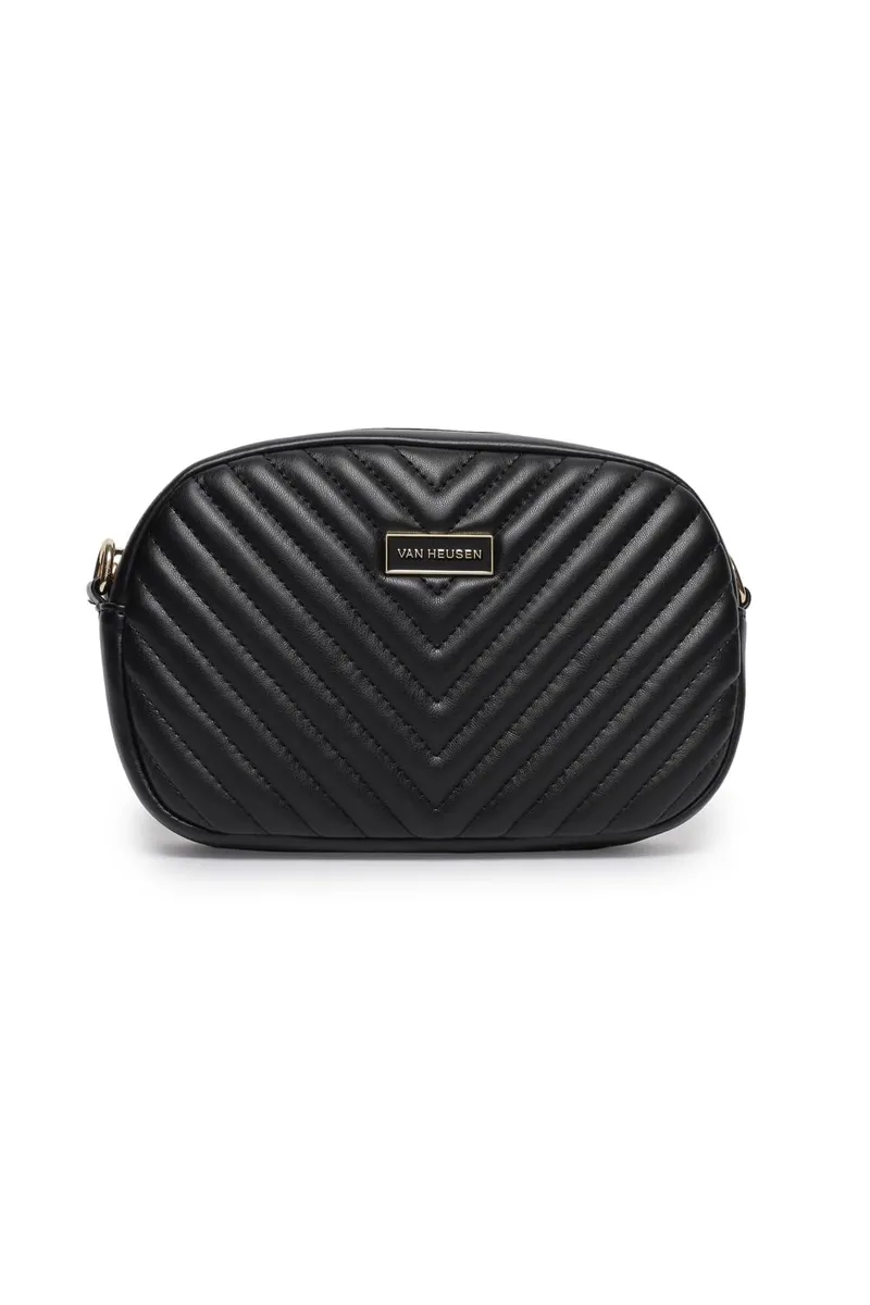 Van Heusen Womens Solid black Sling Bag