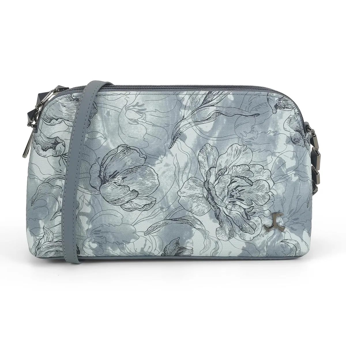 Mochi Women's Beige PU Floral Pattern Small Sling Bag(66-700)