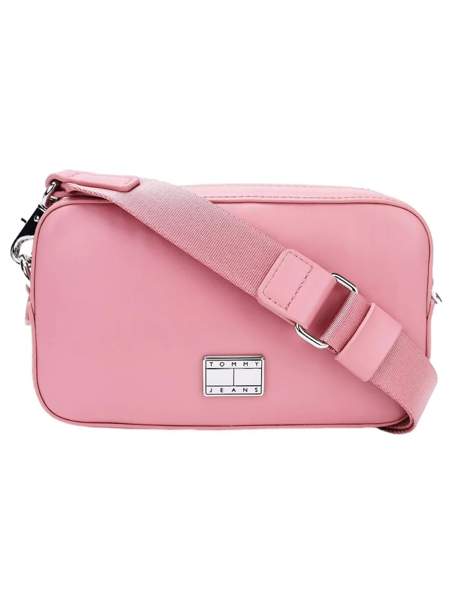 Tommy Hilfiger Solid Pink Pu Crossbody Bag