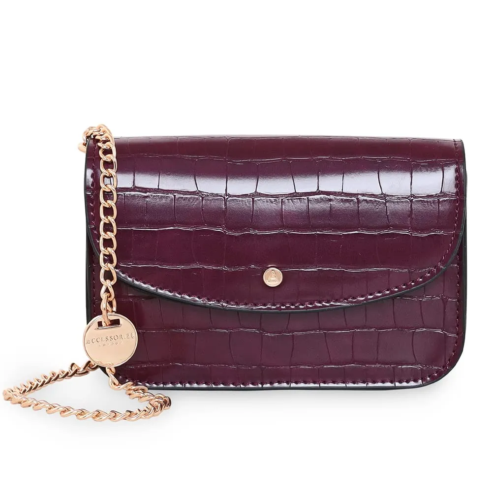 Accessorize London Women's Faux Leather Mini Purse Sling Bag