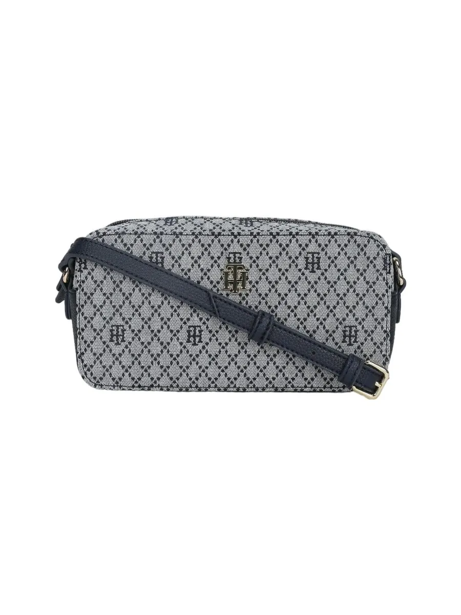 Self-design black polyester sling bag