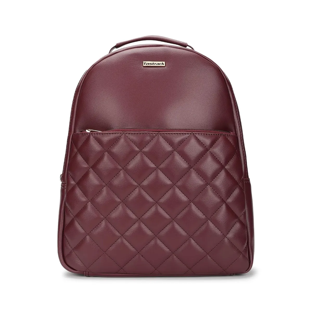 Fastrack Puffup Backpack | Quilted Faux-Leather Backpack For Women | Compact Bag with Tablet Sleeve & Utility Pockets