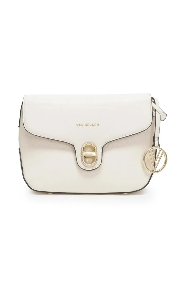 Women White Textured Casual Sling Bag