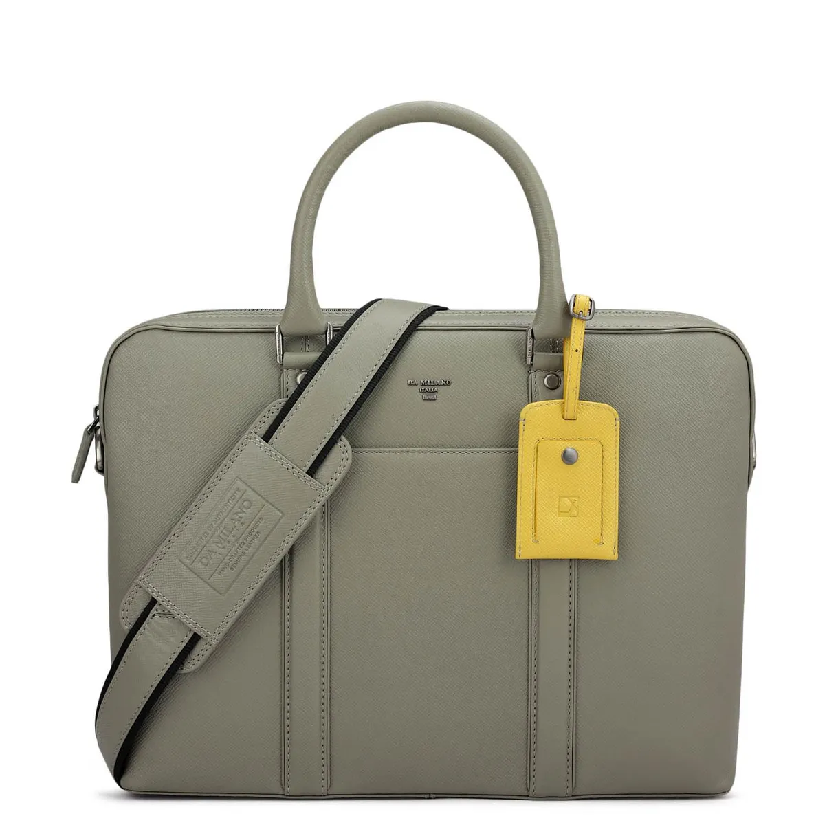 Da Milano Leather Laptop Bag for Men & for Women - Fits Upto 15" Laptop