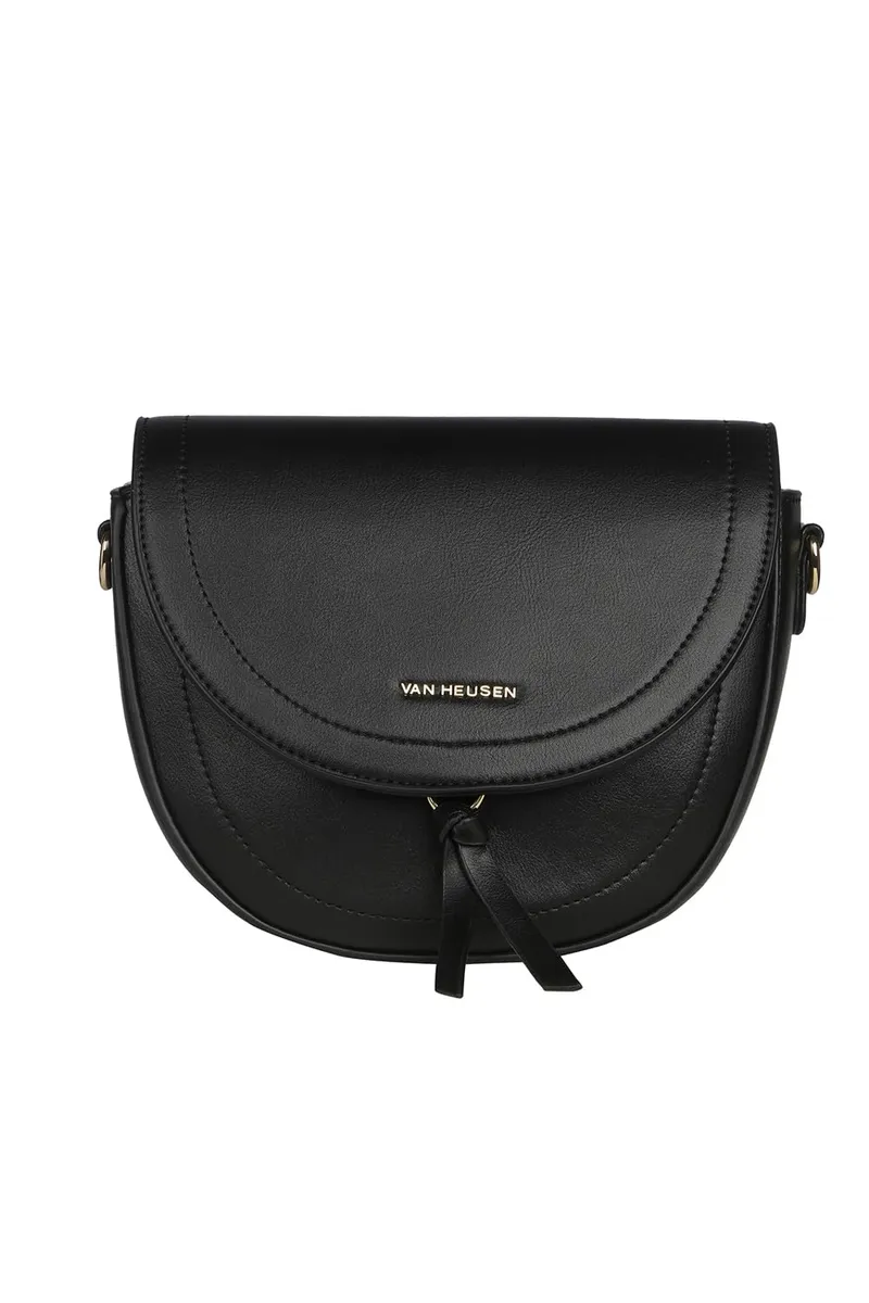 Women Black Solid Casual Sling Bag