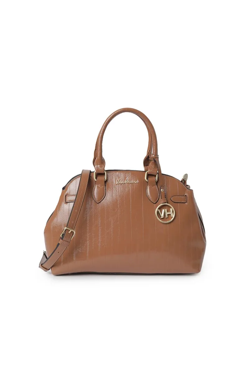 Women Brown Textured Casual Sling Bag