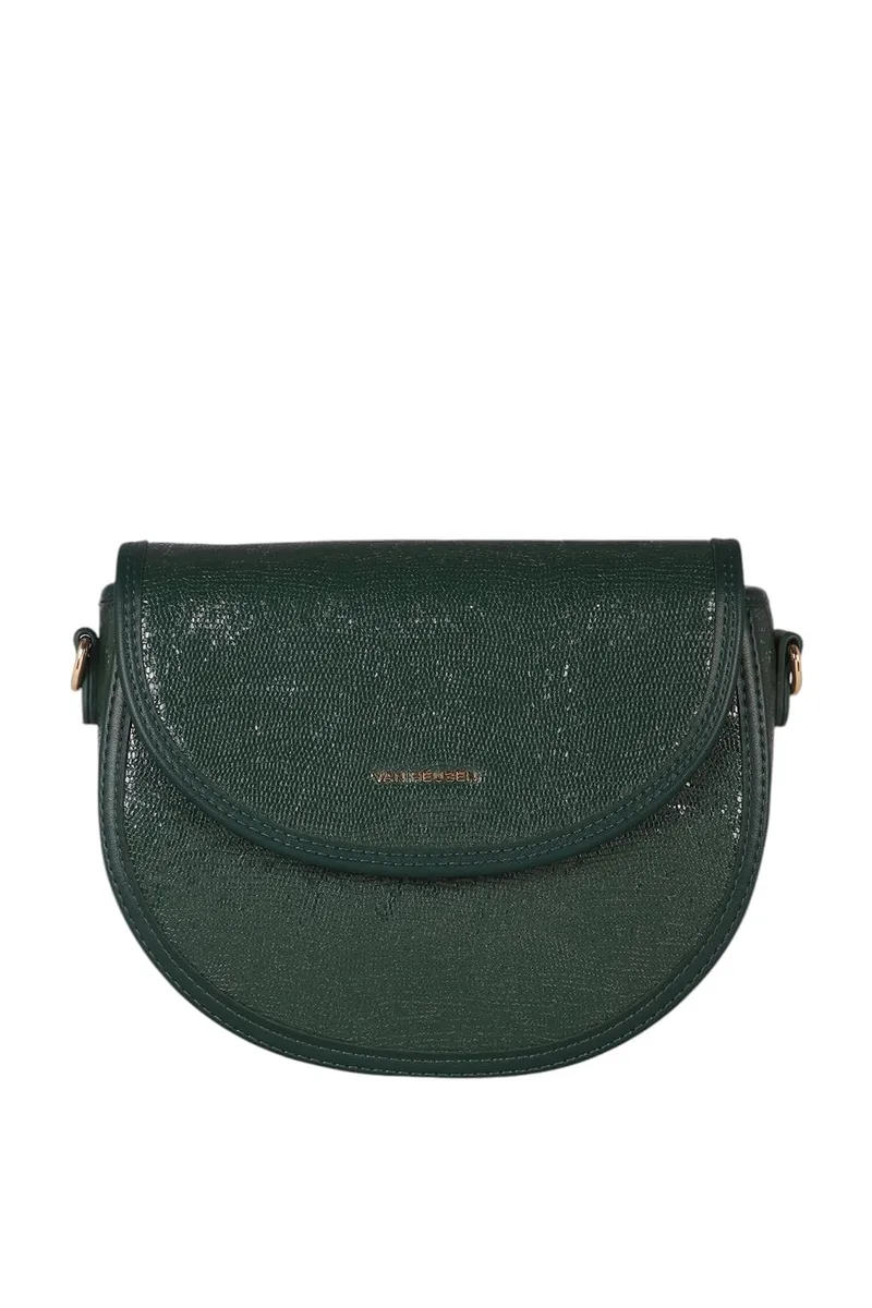 Van Heusen Women Green Textured Casual Sling Bag