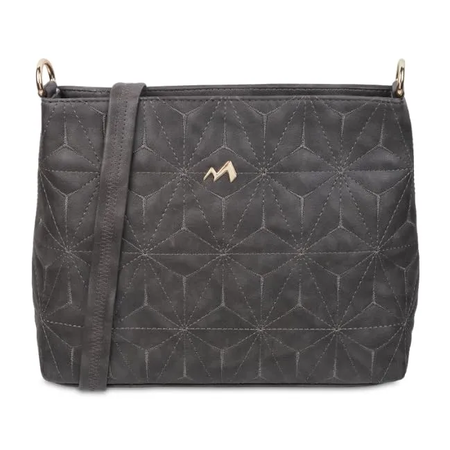 Metro Faux Leather Premium Zipper Casual Sling Bag For Women