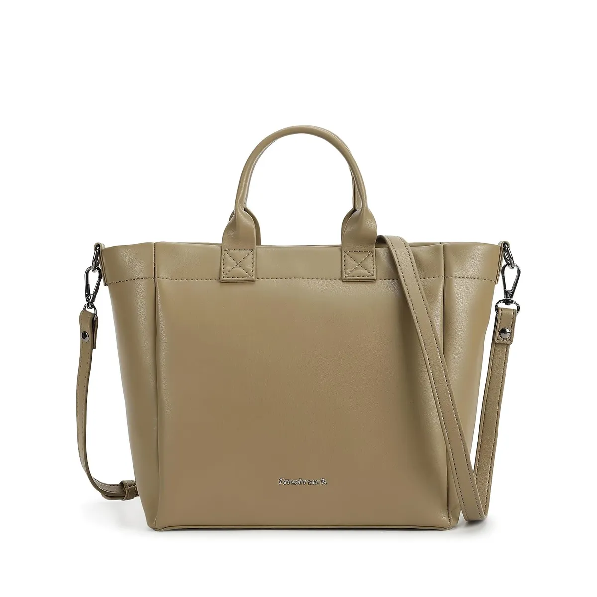 Fastrack Sidekick Satchel for Women, Medium Faux Leather Satchel with Handle and Detachable Sling, Organised 6.32L Interior, Everyday Bag for Women, Handbag for Work, College and More