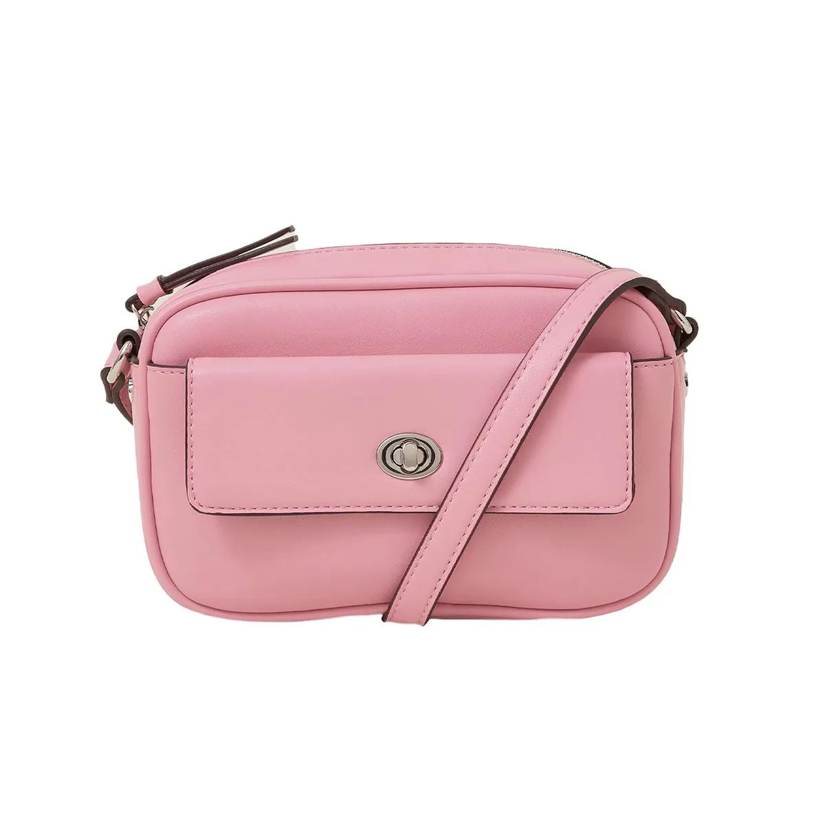 Accessorize London Women's Pink Small Twist-lock Sling Bag