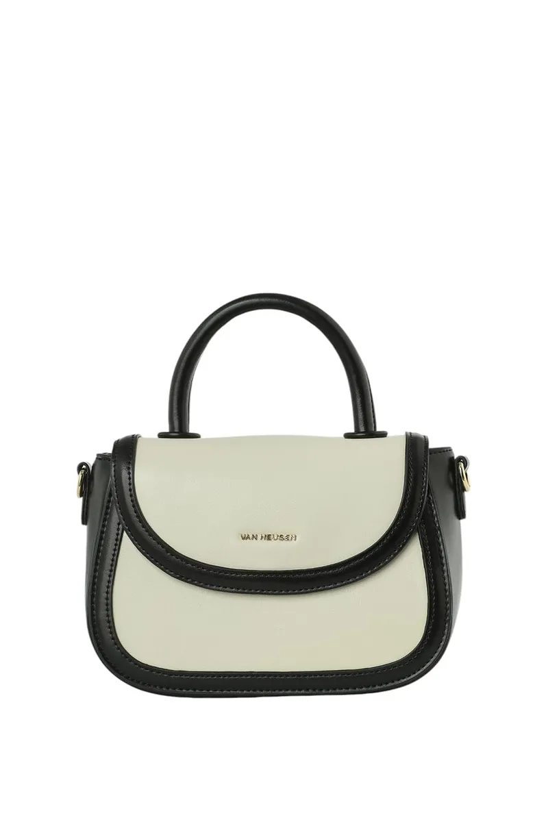 Van Heusen Women Satchel Bag |Smart & Stylish Bag | Crossbody Detachable Strap, Green