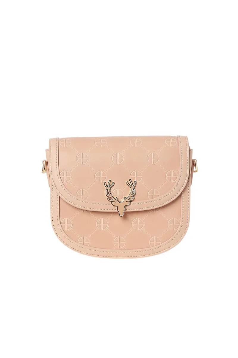 Women Beige Casual Sling Bag