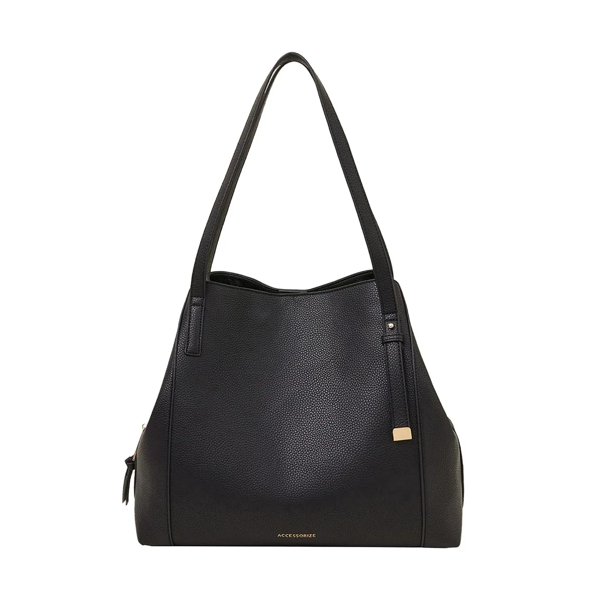 Accessorize London Women's Bucket Shoulder Bag for office|Fits Upto 14 Inch Laptop| Tote Laptop Bag for Work| Stylish Shoulder Bag | Gift For Women |Tote Bags for Women For Office Use, Work