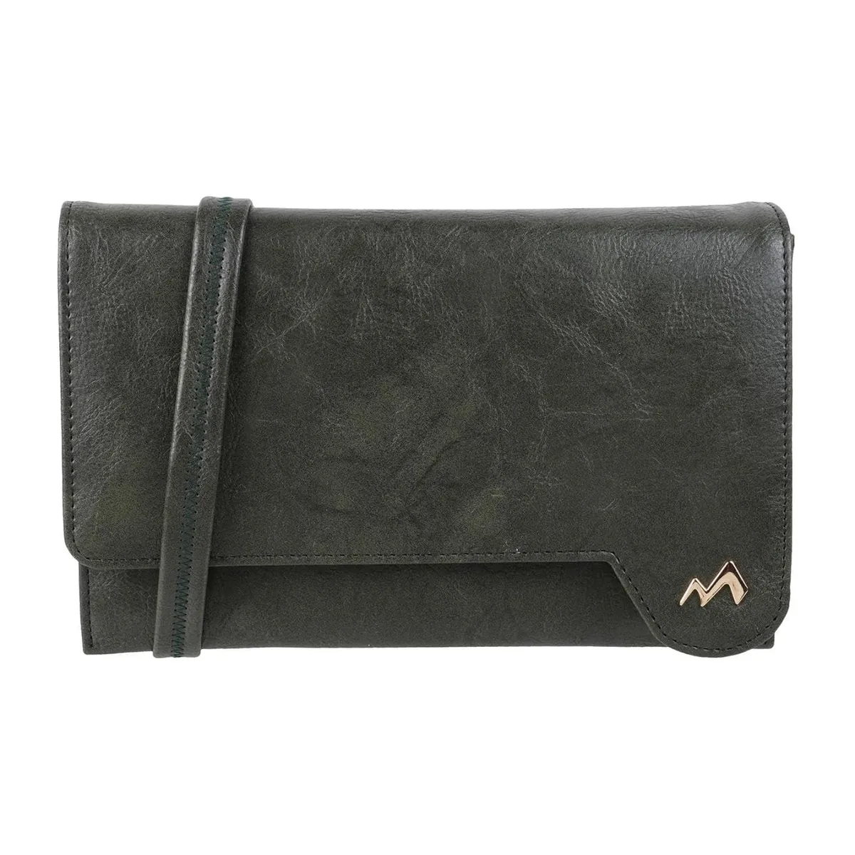 Metro Faux Leather Secure Magnet Snap Casual Sling Bag For Women