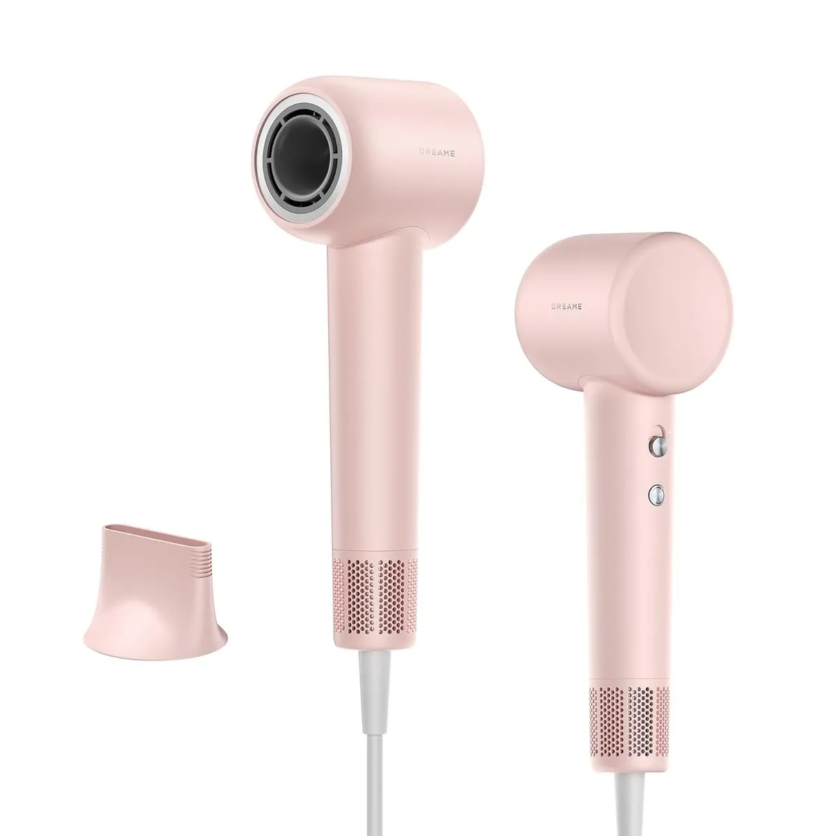 dreame Gleam Hair Dryer, 200 Million Negative Ionic Fast High-Speed ??Motor With 110,000 Rpm, 65M/S Airflow, 330G, 200 Million Negative Ions, Temperature And Airflow Control, Rose, 1600 Watts