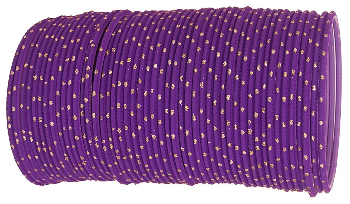 NMII Non-Precious Metal Base Metal with Polka Dots Glossy Finished Bangle Set For Women and Girls