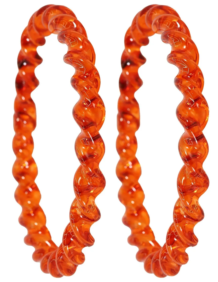 NMII Twisted Design Spiral Crystal Glass Kada Set For Women & Girls | Bangles For Women Glass | Daily use, Party, Office, Ethnic Bangles | Crystal Glass Bangles | Fashion Jewellery- Set of 2