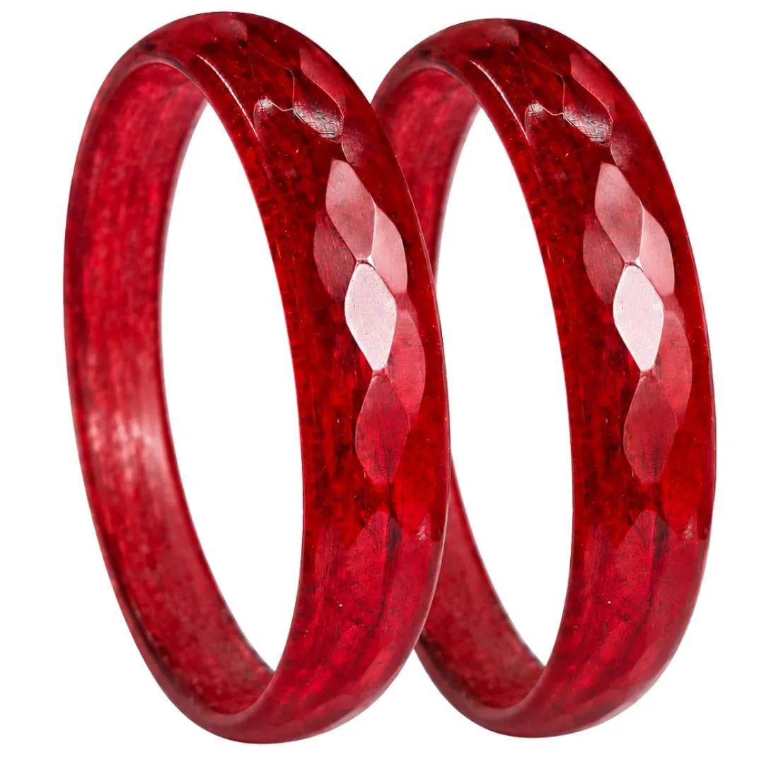 NMII Stylish Glass Kada Set With Simple Cutting Pattern Glossy Finished For Women & Girls | Kada For Gift, Wedding & Everyone