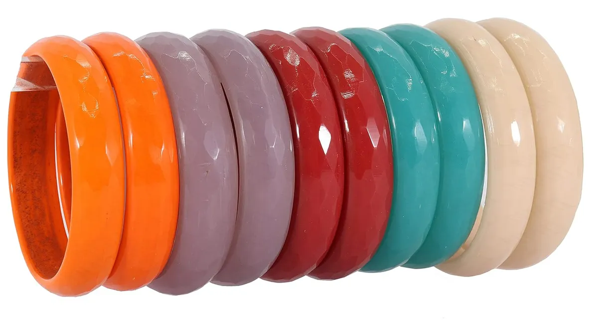 NMII Glass Bangles Set for Women & Girls