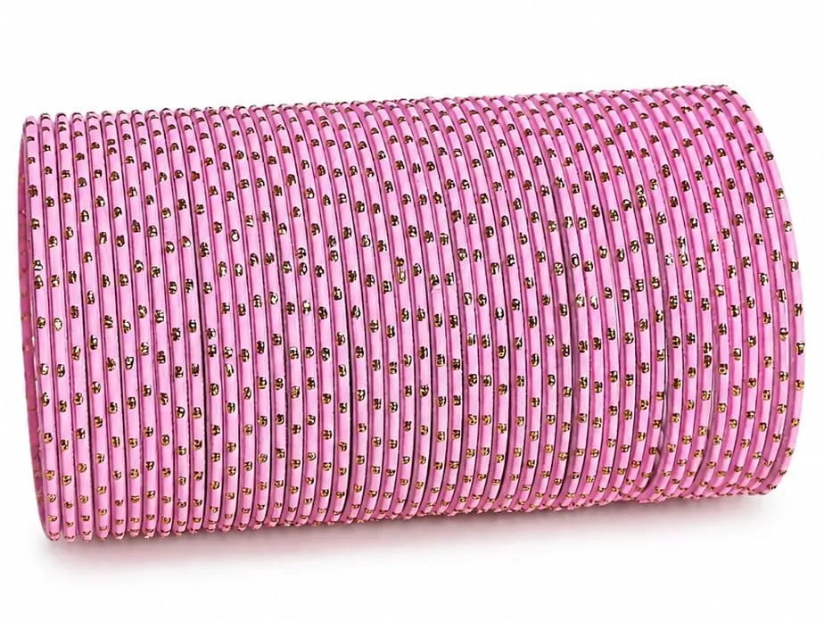 NMII Non-Precious Metal Base Metal with Polka Dots Glossy Finished Bangle Set For Women and Girls