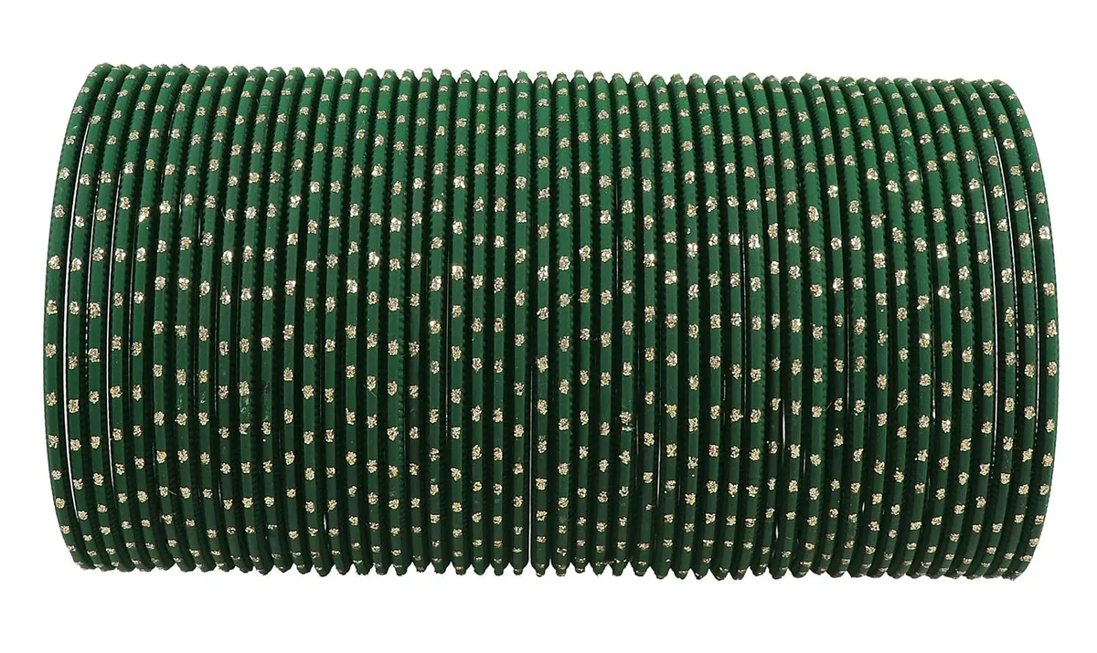 NMII Non-Precious Metal Base Metal with Polka Dots Glossy Finished Bangle Set For Women and Girls